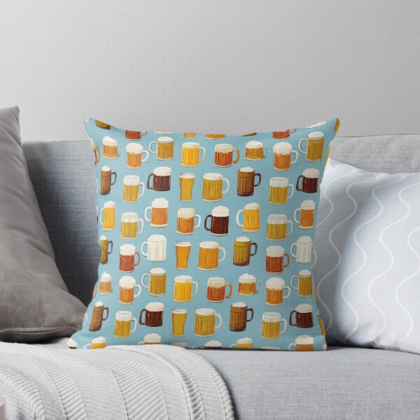Item preview, Retro Beer Mugs Pattern Craft Beer Lover Design designed and sold by NicolasGlowArt.