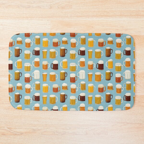 Item preview, Retro Beer Mugs Pattern Craft Beer Lover Design designed and sold by NicolasGlowArt.
