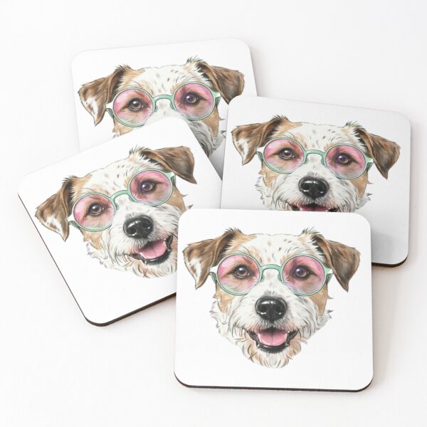 Item preview, Jack Russell Terrier Dog in Pink Sunglasses Summer designed and sold by Prints by Mat.