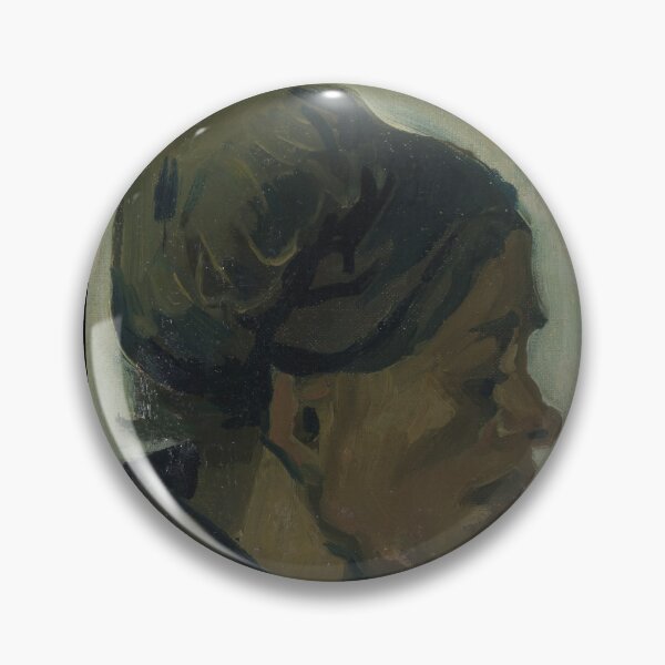 Item preview, Head of a Woman by Vincent van Gogh: Rustic Post Impressionist Portrait designed and sold by artofuniverse.