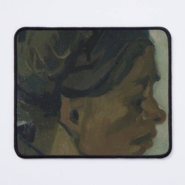 Item preview, Head of a Woman by Vincent van Gogh: Rustic Post Impressionist Portrait designed and sold by artofuniverse.