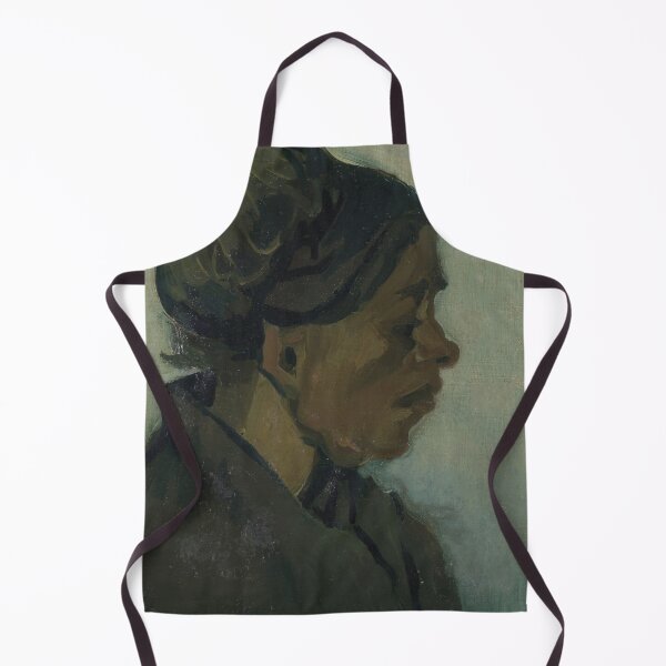 Item preview, Head of a Woman by Vincent van Gogh: Rustic Post Impressionist Portrait designed and sold by artofuniverse.