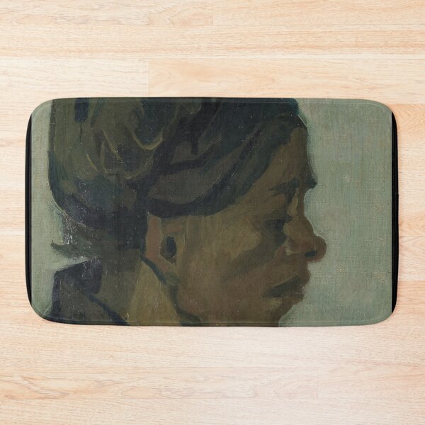 Item preview, Head of a Woman by Vincent van Gogh: Rustic Post Impressionist Portrait designed and sold by artofuniverse.