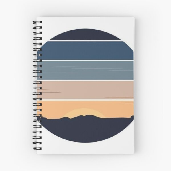Item preview, Striped desert dusk landscape badge designed and sold by NivyasArtistry.