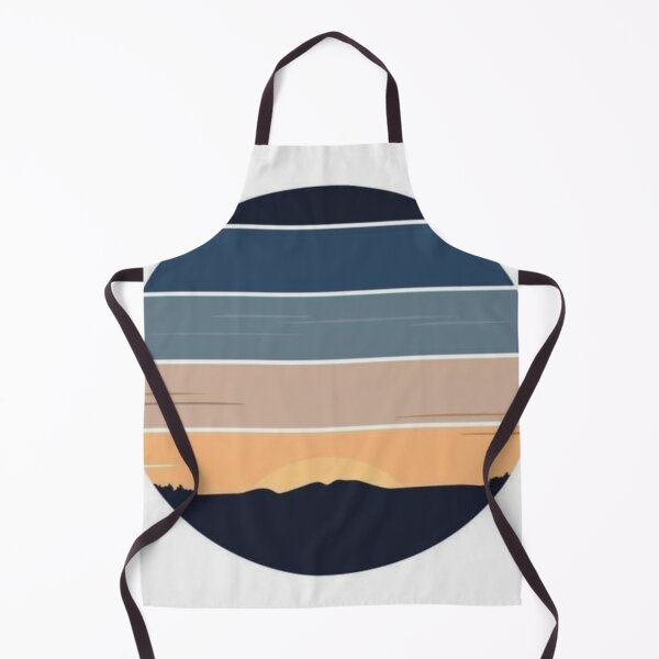 Item preview, Striped desert dusk landscape badge designed and sold by NivyasArtistry.