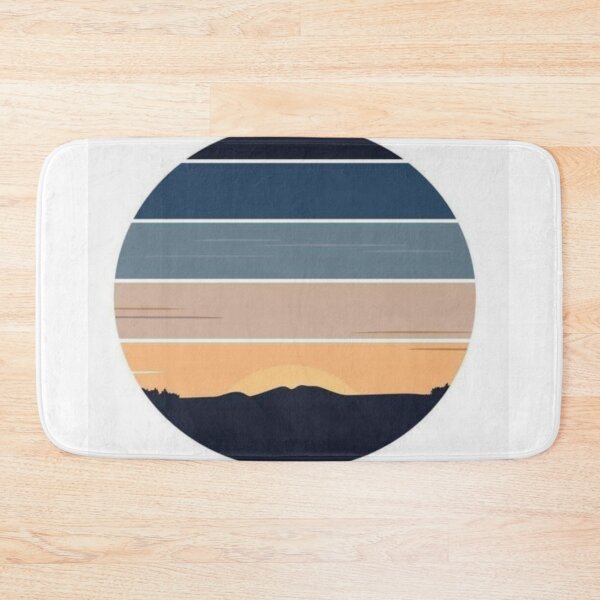 Item preview, Striped desert dusk landscape badge designed and sold by NivyasArtistry.