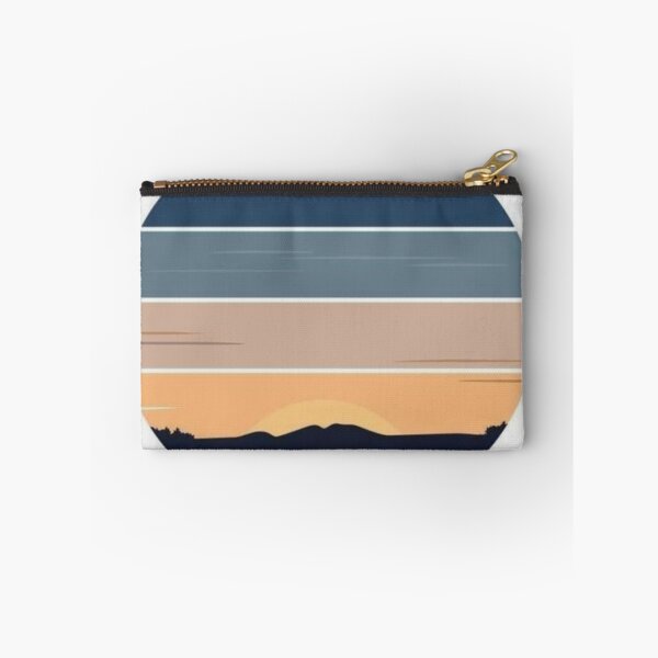 Item preview, Striped desert dusk landscape badge designed and sold by NivyasArtistry.