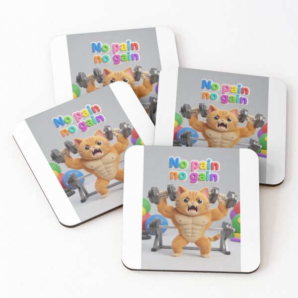 Item preview, Gym Bro Cat Sticker  ? | Funny Fitness Cat Memes designed and sold by Cutecatties.