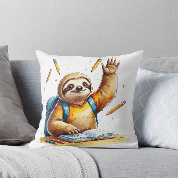Item preview, Funny Sloth Raising Hand in Class Back to School Student designed and sold by AQUILAKREO.