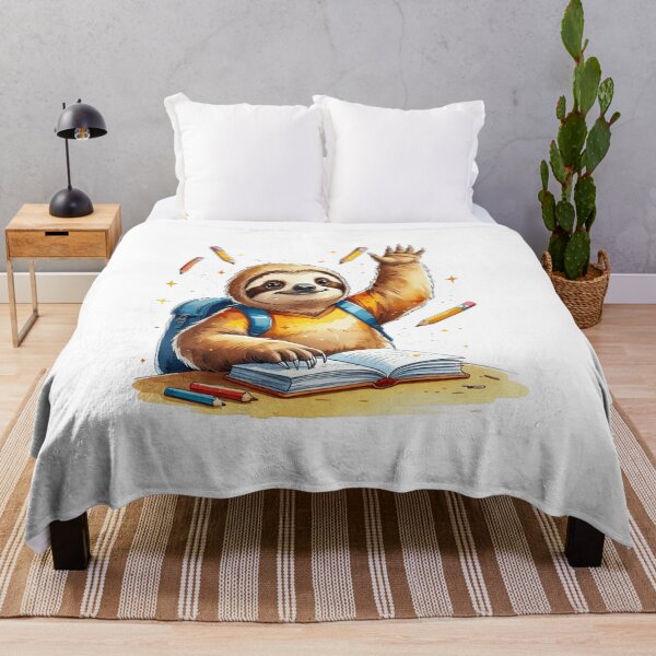 Item preview, Funny Sloth Raising Hand in Class Back to School Student designed and sold by AQUILAKREO.