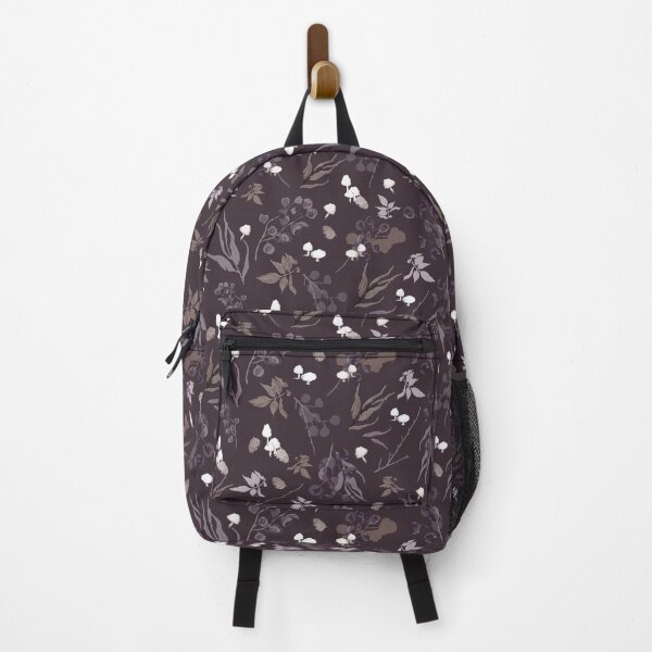 Item preview, Deep Plum Brown Botanical – Dark Neutral Forest Leaves & Mushrooms designed and sold by akneeland603.