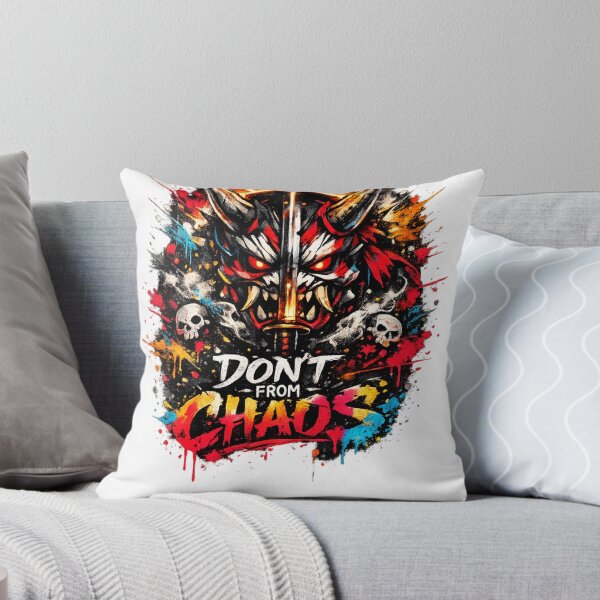 Item preview, Chaos Graffiti Oni T-Shirt – Street Art Demon Mask Anime Design designed and sold by NituHub.