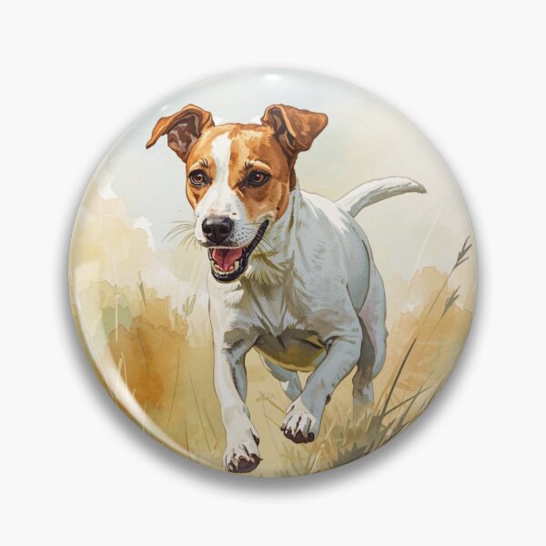 Item preview, Jack Russell Terrier Dog Jumping in Green Grass designed and sold by Prints by Mat.