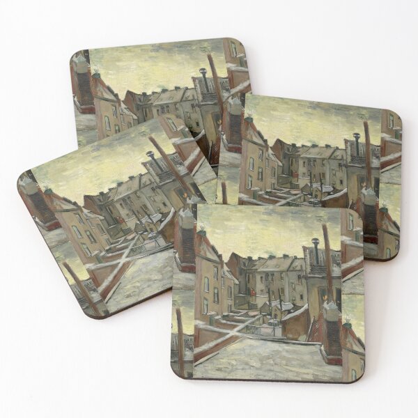 Item preview, Houses Seen From the Back by Vincent van Gogh: Urban Rooftop Fine Art Print designed and sold by artofuniverse.