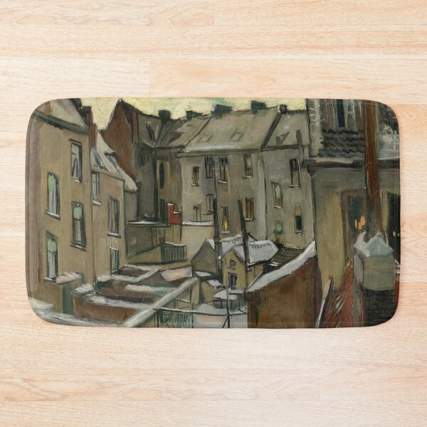 Item preview, Houses Seen From the Back by Vincent van Gogh: Urban Rooftop Fine Art Print designed and sold by artofuniverse.