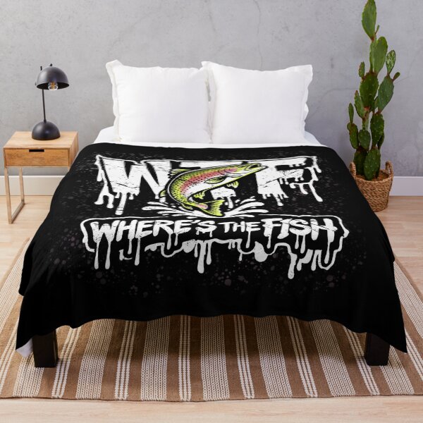 Item preview, WTF Where’s The Fish – Funny Fishing Graphic Design designed and sold by DerpCatSketches.