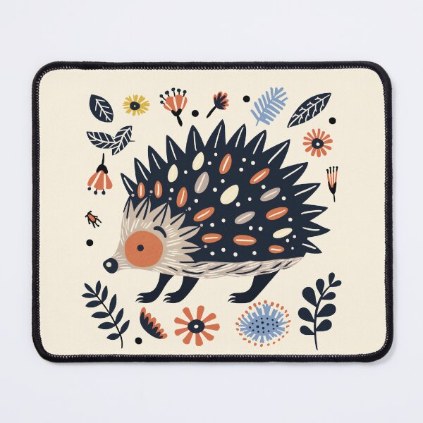 Item preview, Scandinavian Folk Art, Floral Hedgehog designed and sold by xiao xuans.