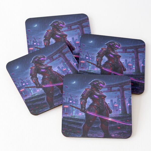 Item preview, ? Vamp Romantic Cyber-Samurai | Dark Futuristic Warrior designed and sold by SSVSTICKERS.