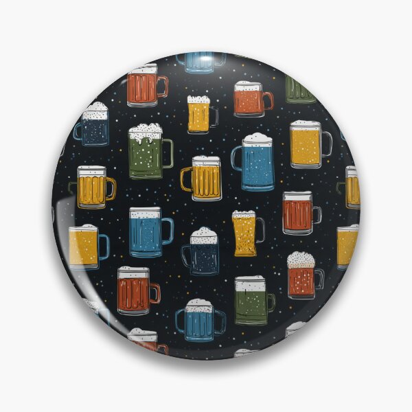 Item preview, Colorful Beer Mugs Pattern Hand Drawn Brew Lover designed and sold by NicolasGlowArt.