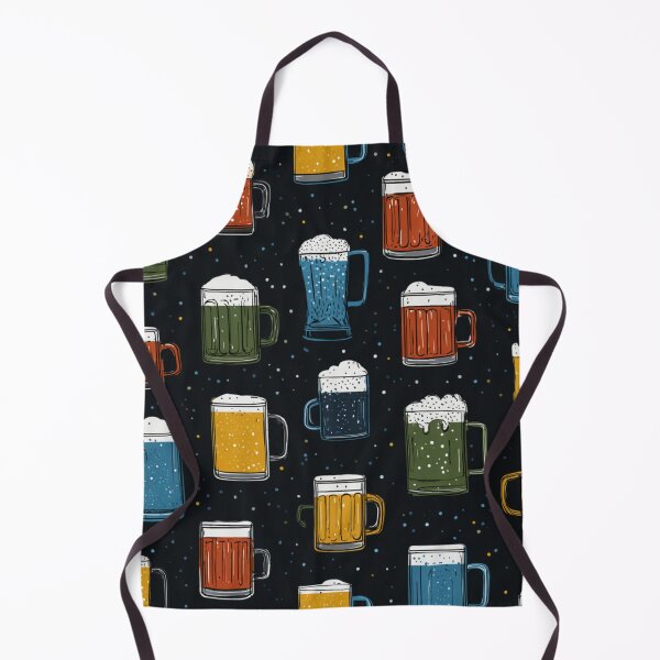 Item preview, Colorful Beer Mugs Pattern Hand Drawn Brew Lover designed and sold by NicolasGlowArt.