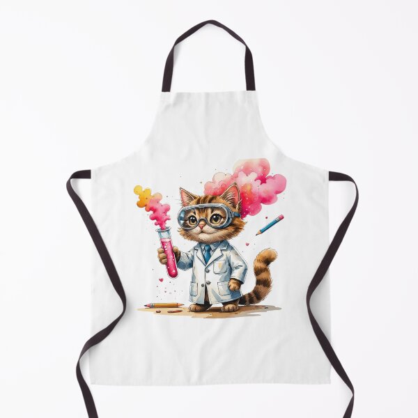 Item preview, Smart Cat Scientist with Test Tube STEM Education Art designed and sold by AQUILAKREO.