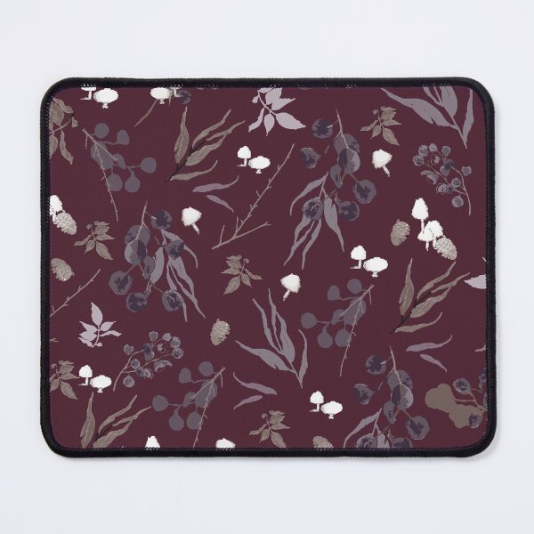 Item preview, Deep Burgundy Botanical – Gothic Forest Leaves & Mushroom Pattern designed and sold by akneeland603.