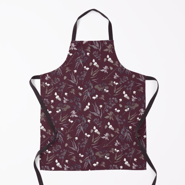 Item preview, Deep Burgundy Botanical – Gothic Forest Leaves & Mushroom Pattern designed and sold by akneeland603.