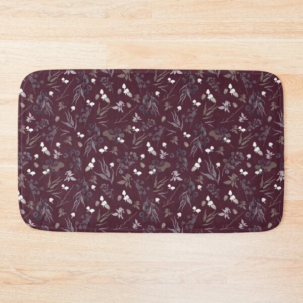Item preview, Deep Burgundy Botanical – Gothic Forest Leaves & Mushroom Pattern designed and sold by akneeland603.