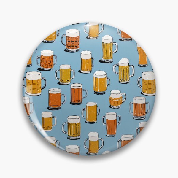 Item preview, Vintage Beer Mugs Pattern Craft Beer Lover designed and sold by NicolasGlowArt.