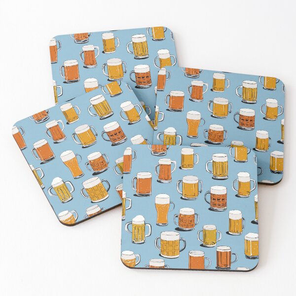 Item preview, Vintage Beer Mugs Pattern Craft Beer Lover designed and sold by NicolasGlowArt.