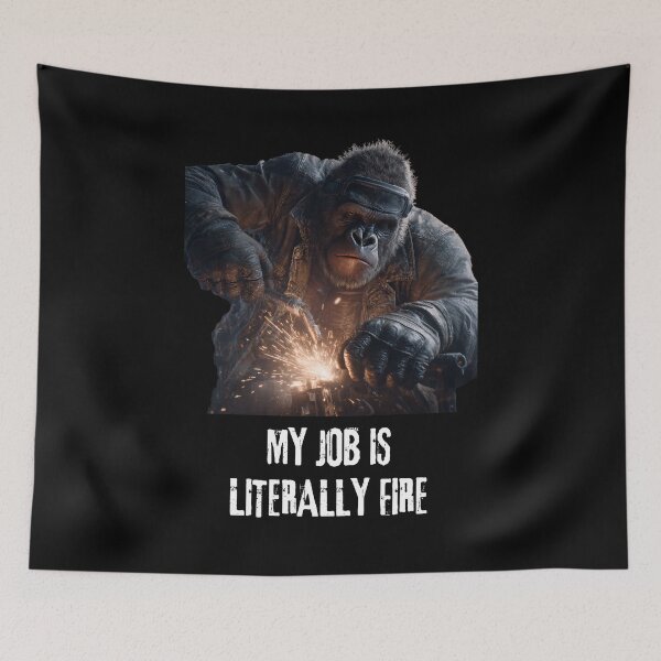 Item preview, Funny Welding Gifts - My Job Is Literally Fire - Welder Humor Gift designed and sold by ZubekStudio.