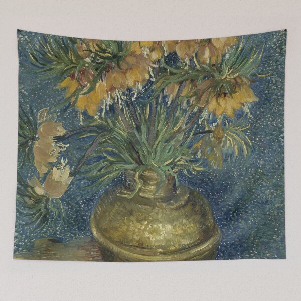 Item preview, Imperial Fritillaries in a Copper Vase by Vincent van Gogh: Vibrant Floral Still Life designed and sold by artofuniverse.