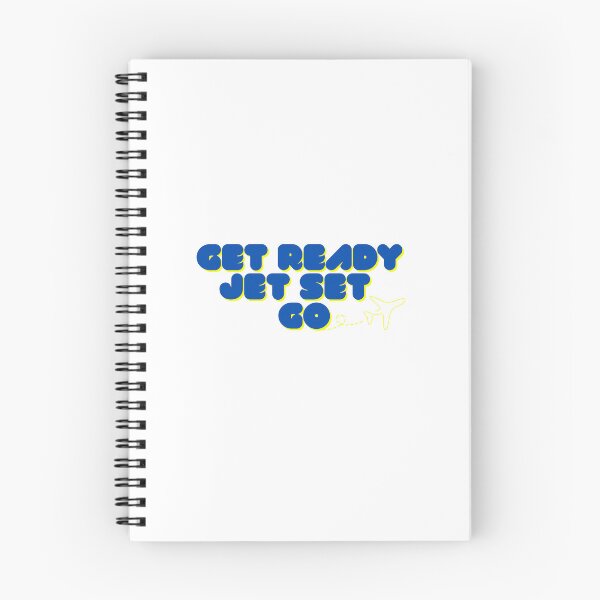 Item preview, Get Ready Jet Set Go travel graphic suitable for a variety of products in two tone bubble writing designed and sold by Andiamo-Amigos.