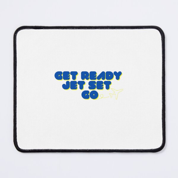 Item preview, Get Ready Jet Set Go travel graphic suitable for a variety of products in two tone bubble writing designed and sold by Andiamo-Amigos.