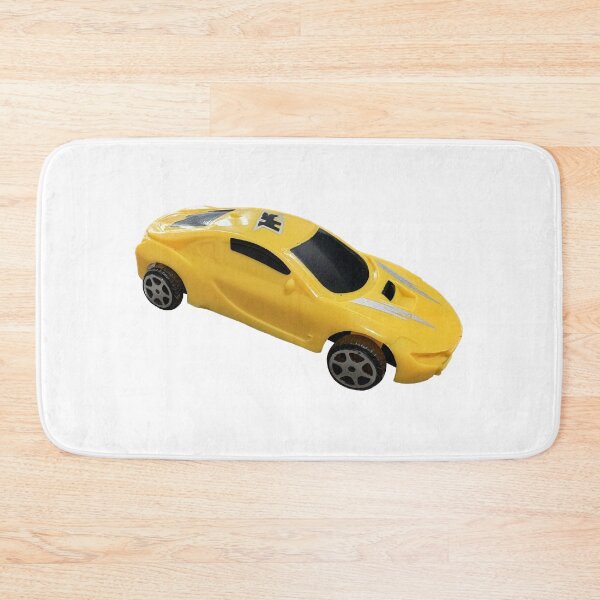 Item preview, toy car isolated on white, Isolated yellow plastic toy sports car on a white background. Simple miniature vehicle for children, perfect for play, education, and childhood themes designed and sold by pipikijung.