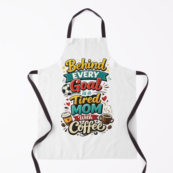 Item preview, Behind Every Goal Tired Mom Coffee - Funny Soccer Parent Art - Caffeine & Sports designed and sold by JLMWorks.