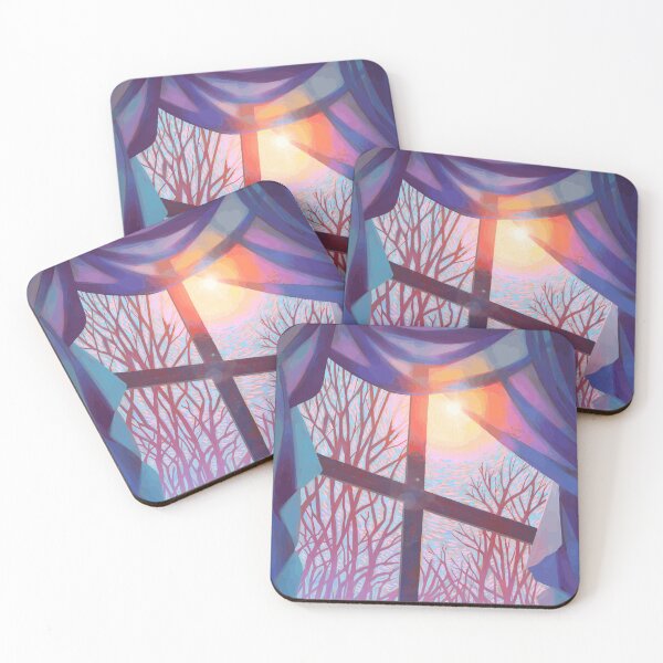 Item preview, Sun Through Window with Curtains designed and sold by TomatiLove.