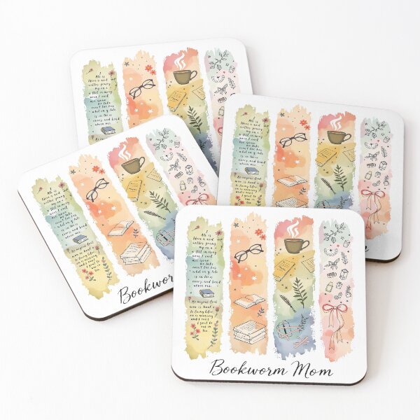 Item preview, Bookish Super Mom Watercolor - Bibliophile Reader Art - Bookworm Mother Gift designed and sold by JLMWorks.