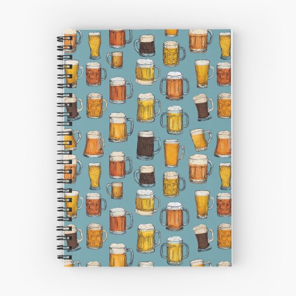Item preview, Hand Drawn Beer Mugs Pattern Craft Beer Lover designed and sold by NicolasGlowArt.