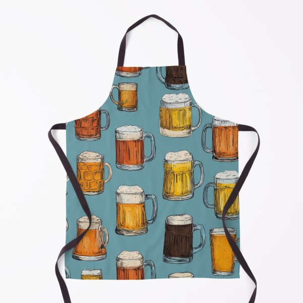 Item preview, Hand Drawn Beer Mugs Pattern Craft Beer Lover designed and sold by NicolasGlowArt.