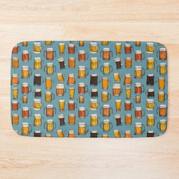 Item preview, Hand Drawn Beer Mugs Pattern Craft Beer Lover designed and sold by NicolasGlowArt.