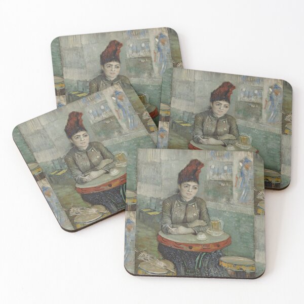 Item preview, In the Cafe Agostina Segatori in Le Tambourin by Vincent van Gogh: Post Impressionist Portrait designed and sold by artofuniverse.