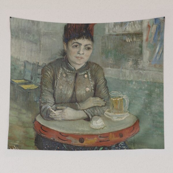Item preview, In the Cafe Agostina Segatori in Le Tambourin by Vincent van Gogh: Post Impressionist Portrait designed and sold by artofuniverse.