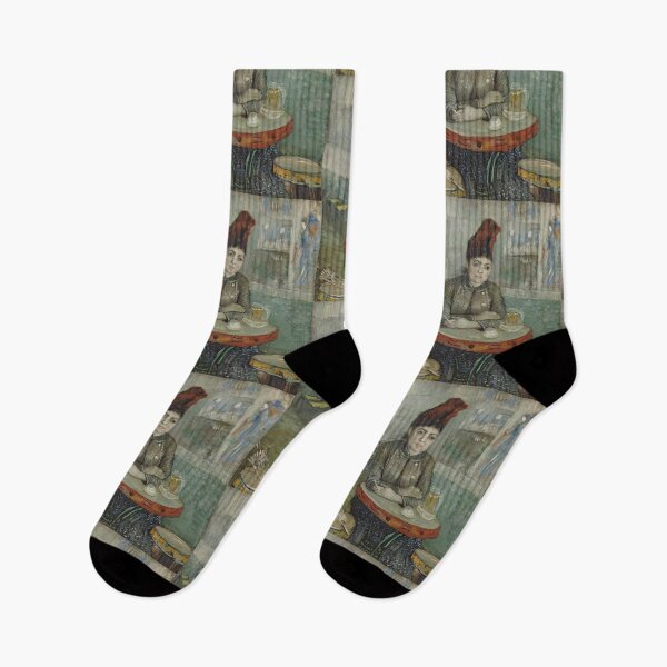 Item preview, In the Cafe Agostina Segatori in Le Tambourin by Vincent van Gogh: Post Impressionist Portrait designed and sold by artofuniverse.