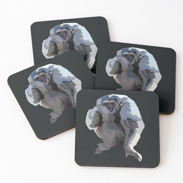 Item preview, G is for Grey Gibbon,Grey Gibbon Artwork – Elegant Primate Illustration and Wildlife Design designed and sold by PrettylittlepastelUk.