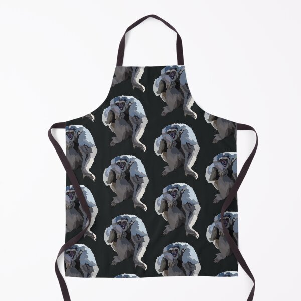 Item preview, G is for Grey Gibbon,Grey Gibbon Artwork – Elegant Primate Illustration and Wildlife Design designed and sold by PrettylittlepastelUk.