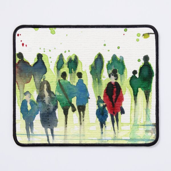 Item preview, People in the Rain - City Splatter Vibrant Watercolour designed and sold by Cass Harker Studio.