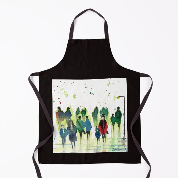 Item preview, People in the Rain - City Splatter Vibrant Watercolour designed and sold by Cass Harker Studio.