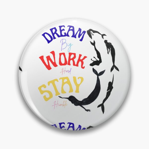 Item preview, ​Dream Big Work Hard Stay Humble Mermaid Motivation Art designed and sold by crystalar95.