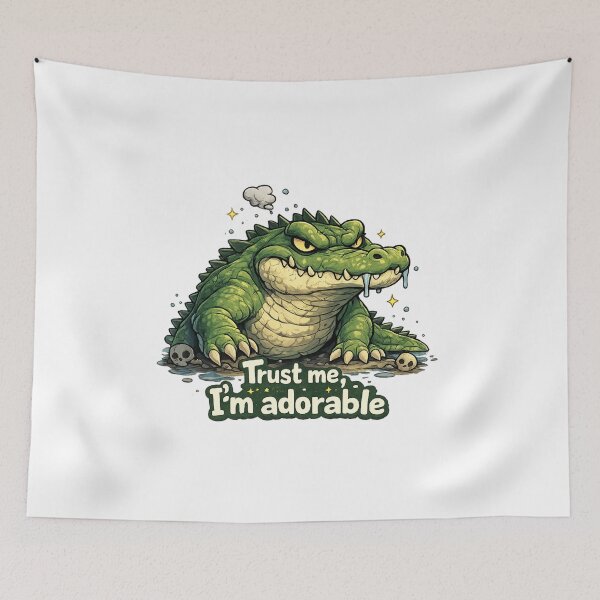 Item preview, Trust me I'm Adorable Cute Evil Crocodile Funny Design designed and sold by Dianefromamsterdam.